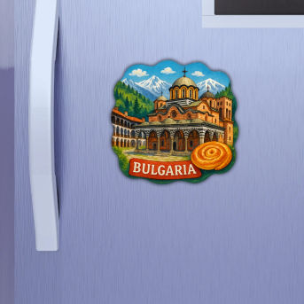Bulgaria Country Theme Souvenir Wooden Refrigerator Stylish Fridge Magnet Hover