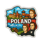 Poland Country Theme Souvenir Wooden Refrigerator Stylish Fridge Magnet