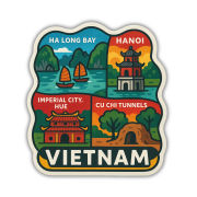 Vietnam Country Theme Souvenir Wooden Refrigerator Stylish Fridge Magnet
