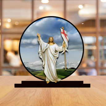 Jesus Christ Statue Idol for Car Dashbord Accessories Murti Statue for Home Decor Hover