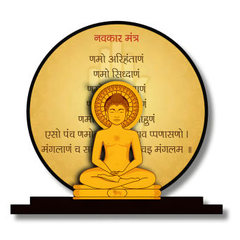 Mahaveer Jain Swami Idol for Car Dashbord Accessories Murti Statue for Home Decor