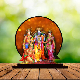 Ram Darbar Murti Idol for Car Dashbord Accessories Statue for Home Decor Hover