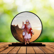 Shirdi Sai Baba Idol for Car Dashbord Accessories Murti Statue for Home Decor Hover