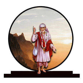 Shirdi Sai Baba Idol for Car Dashbord Accessories Murti Statue for Home Decor