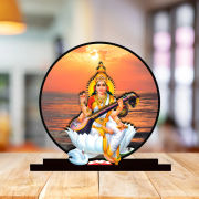 Saraswati Mata Idol for Car Dashbord Accessories Murti Statue for Home Decor Hover