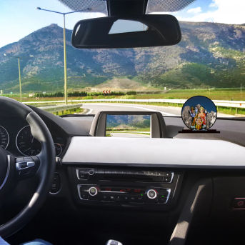 Shiv Parivar Idol for Car Dashbord Accessories Murti Statue for Home Decor Hover