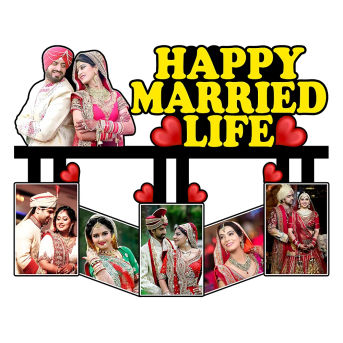 Happy Birthday Your Pictures And Names Customized Collage Photo Frame D3