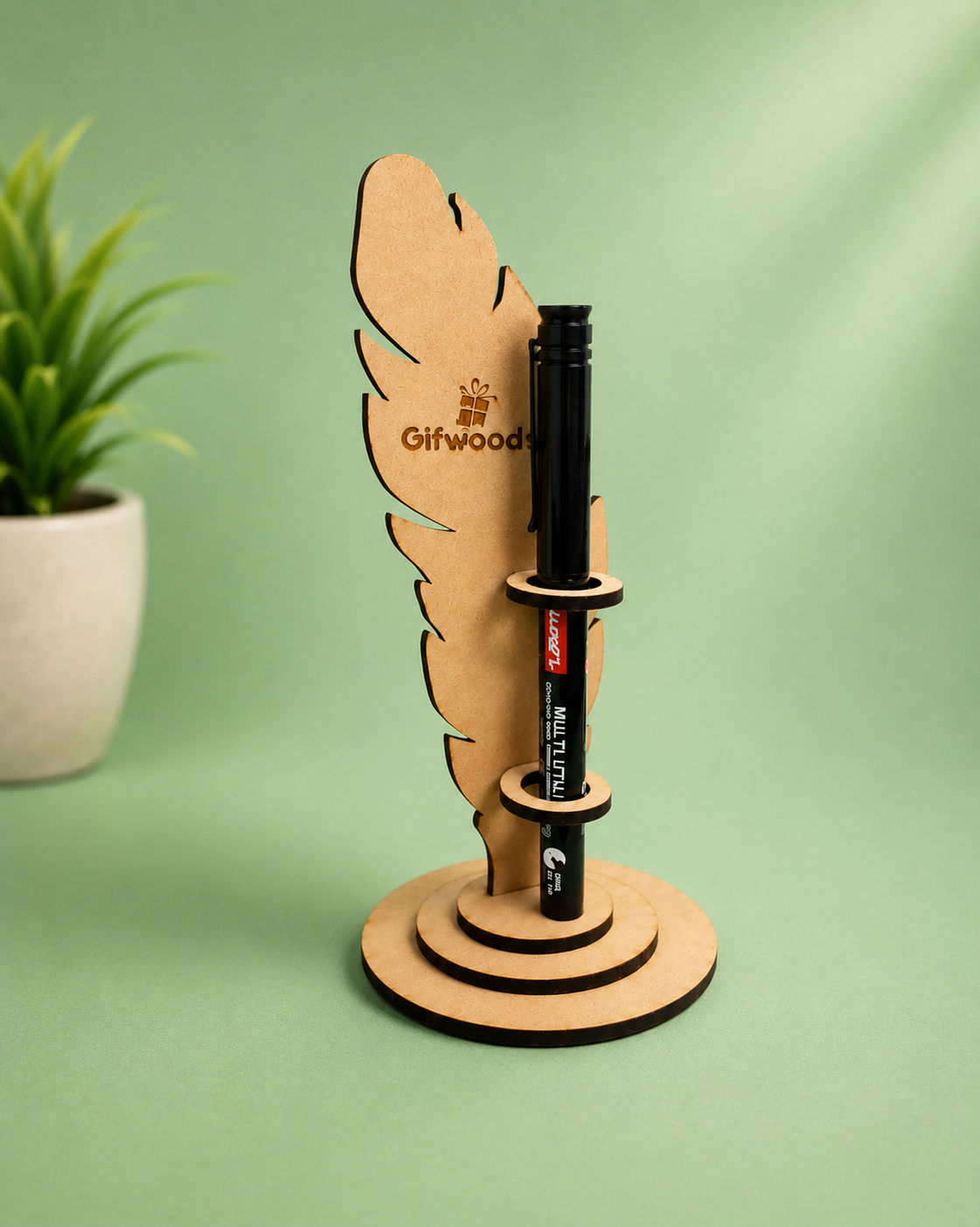 Premium Single Pen Stand Holder with Elegant Design for Office Desk, Study Table & Corporate Gift