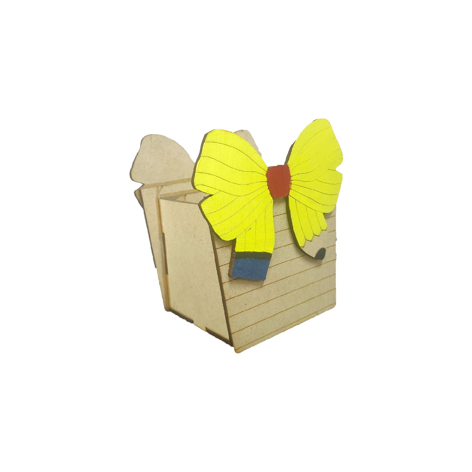  Ribbon Design Wooden Pen Stand - 2