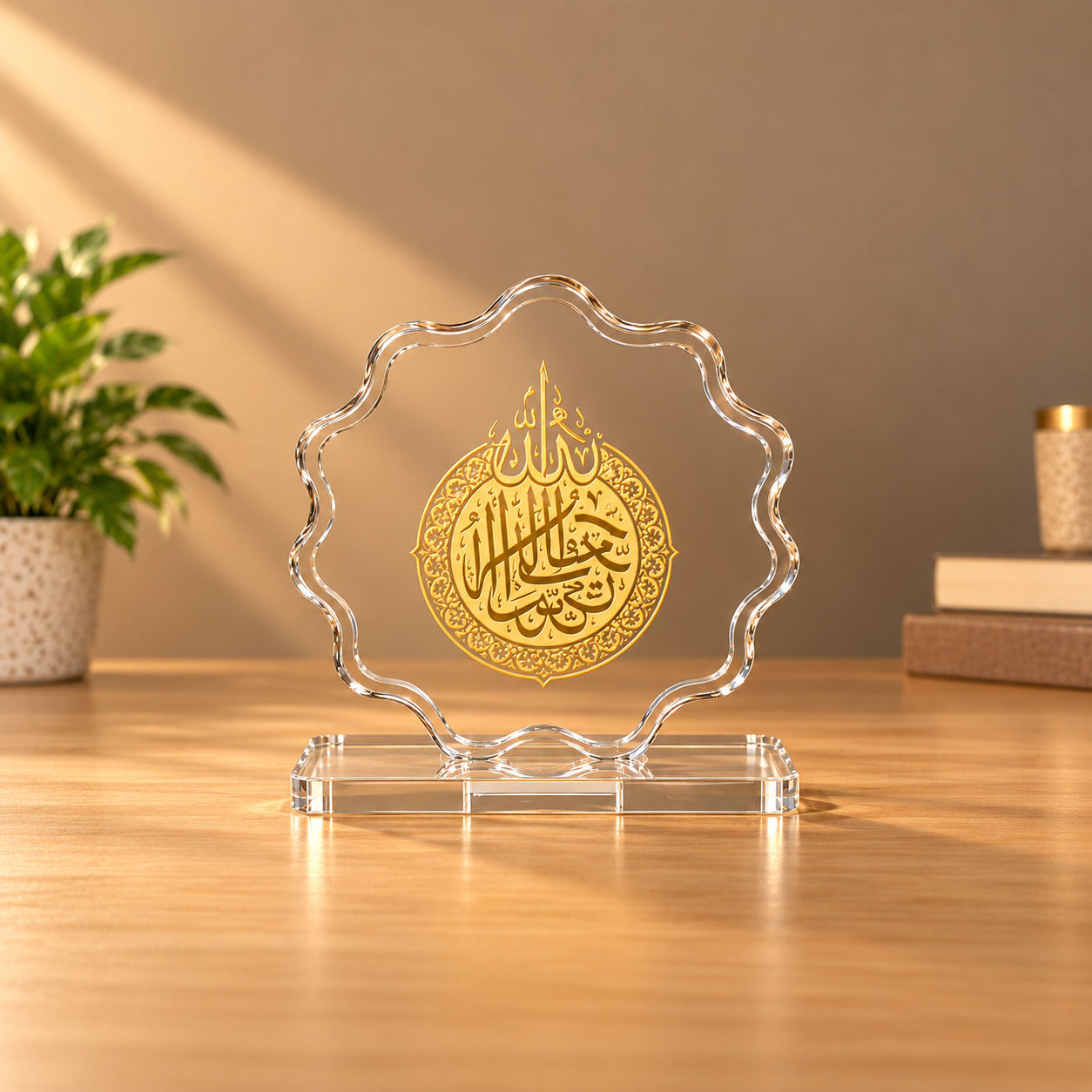 Clear Acrylic Arabic Calligraphy Display