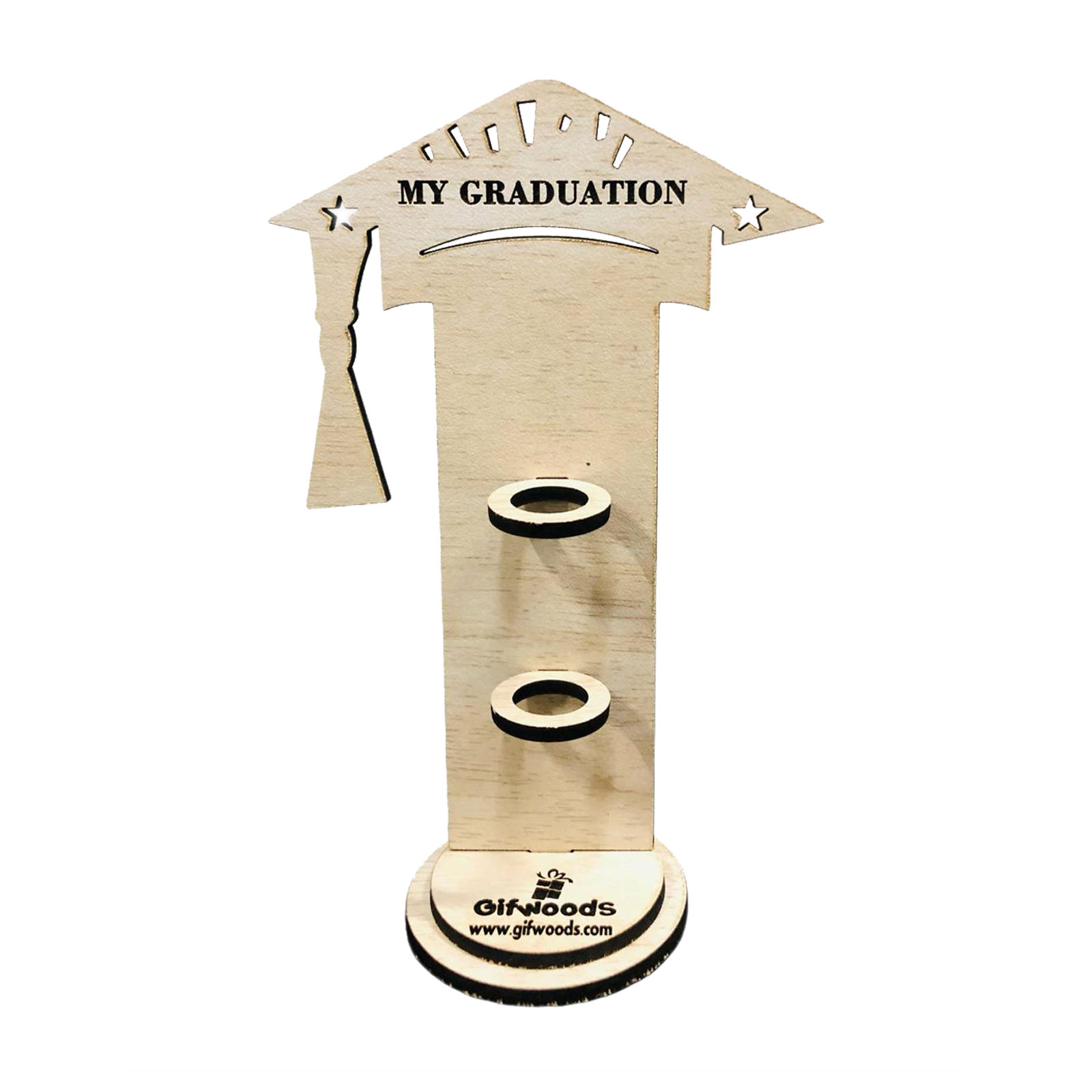 Wooden Graduation Pen Stand