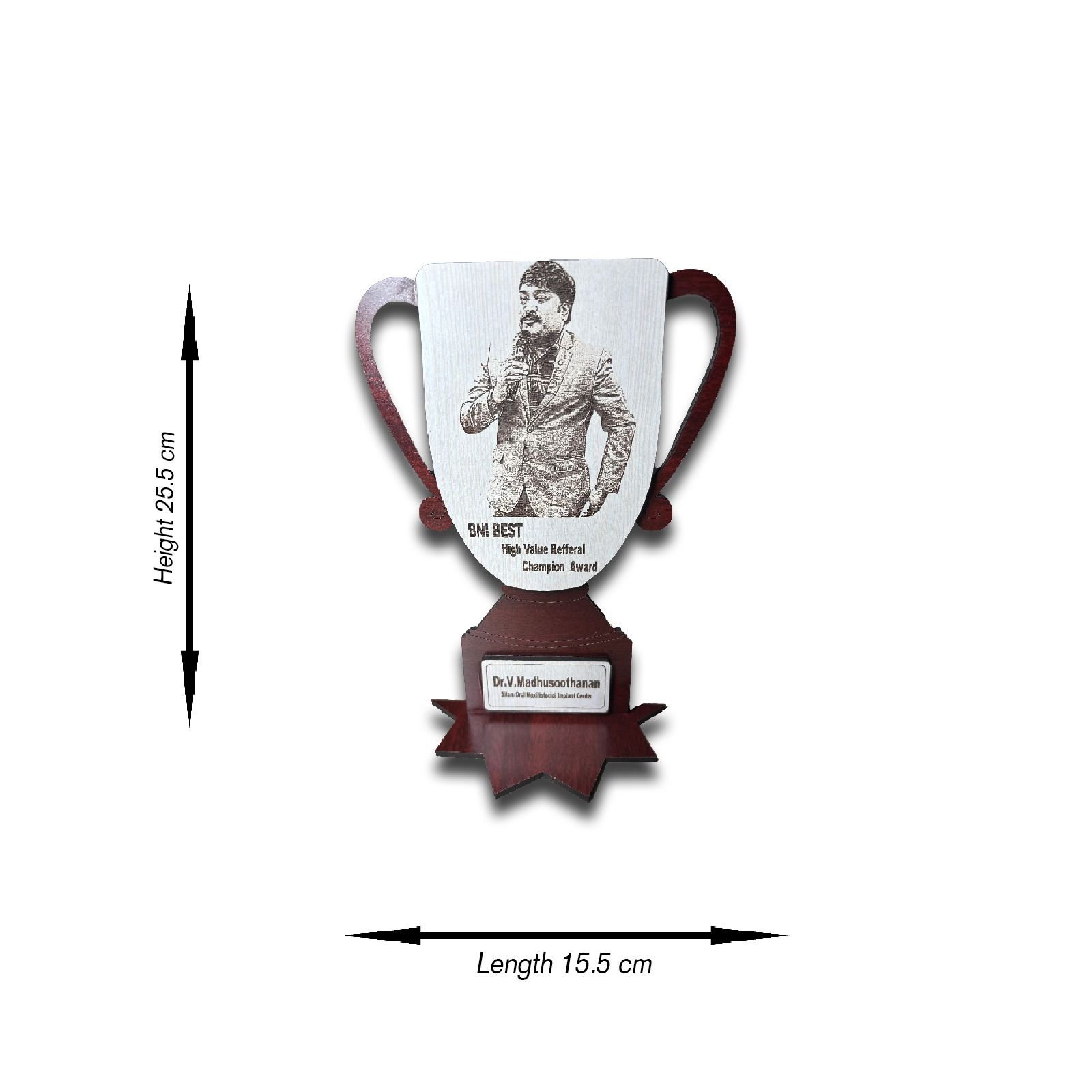  Personalized Wooden Trophy Award - 3