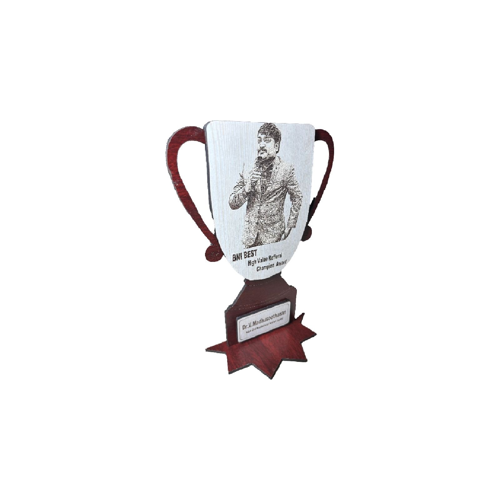  Personalized Wooden Trophy Award - 2