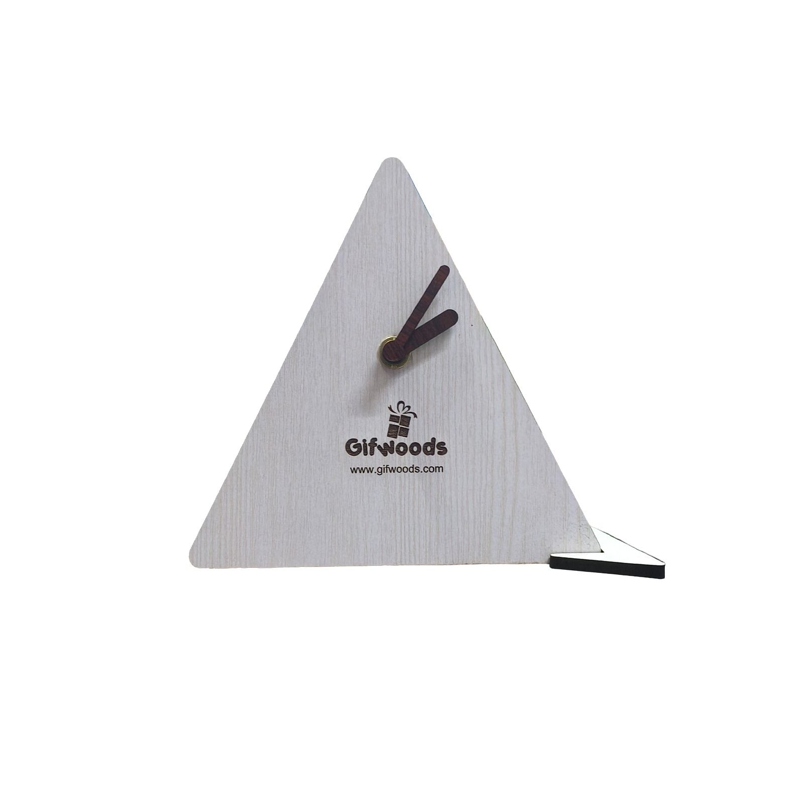 Triangle Wooden Table Clock