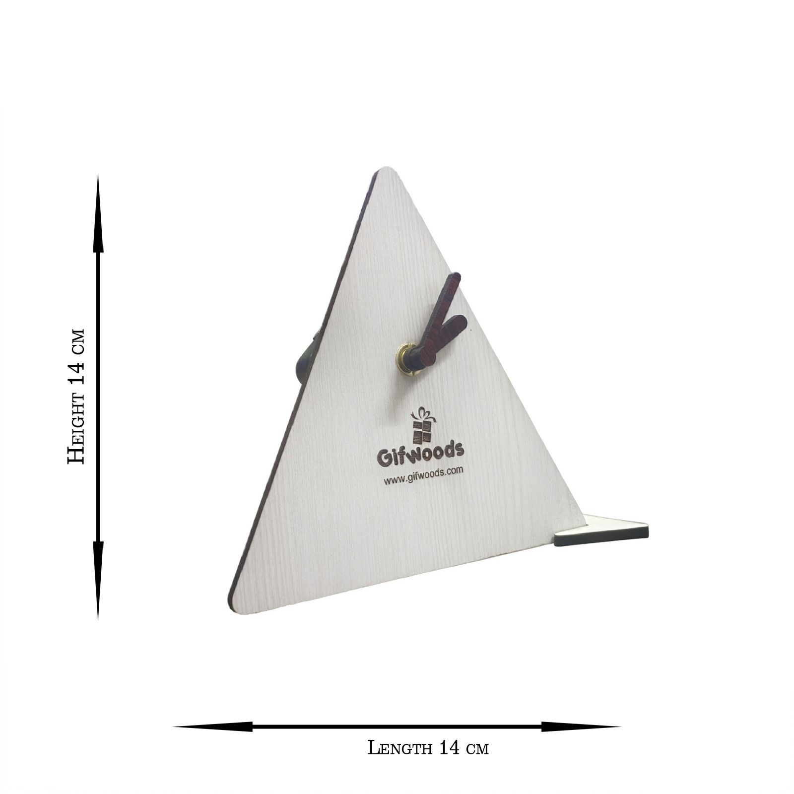 Triangle Wooden Table Clock - 2