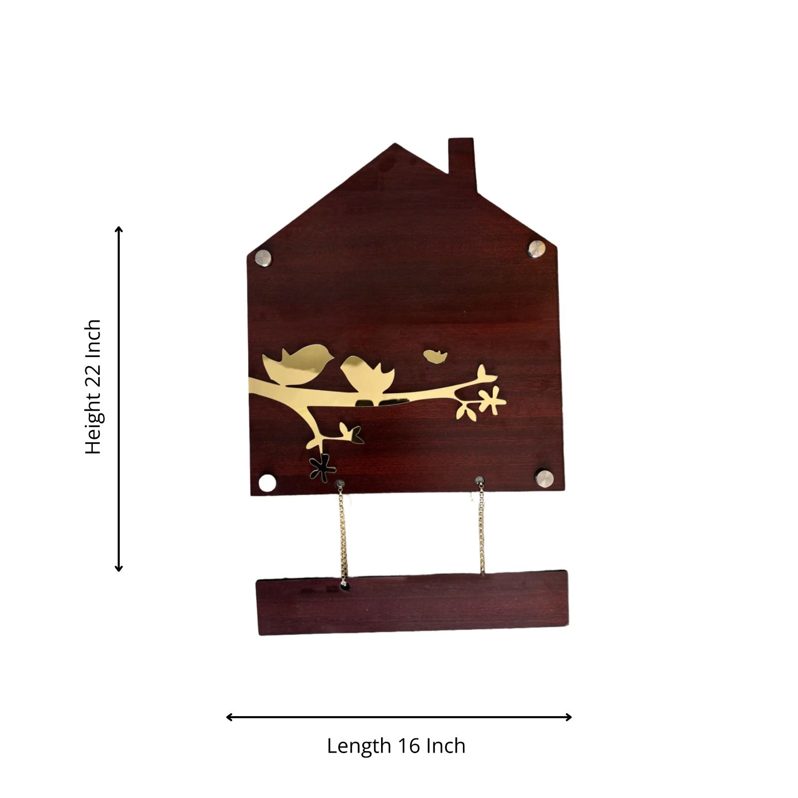 Personalized House-Shaped Wooden Name Board - 2