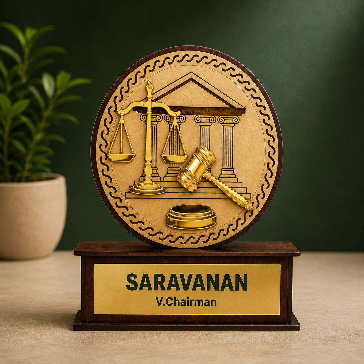 Customized Wooden Law Award 