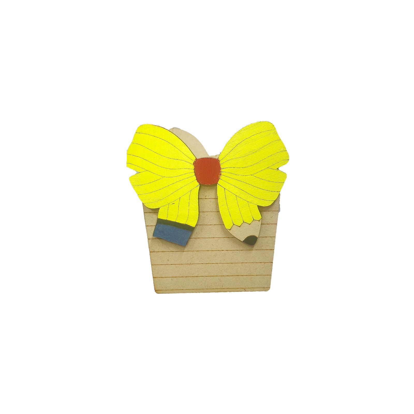  Ribbon Design Wooden Pen Stand