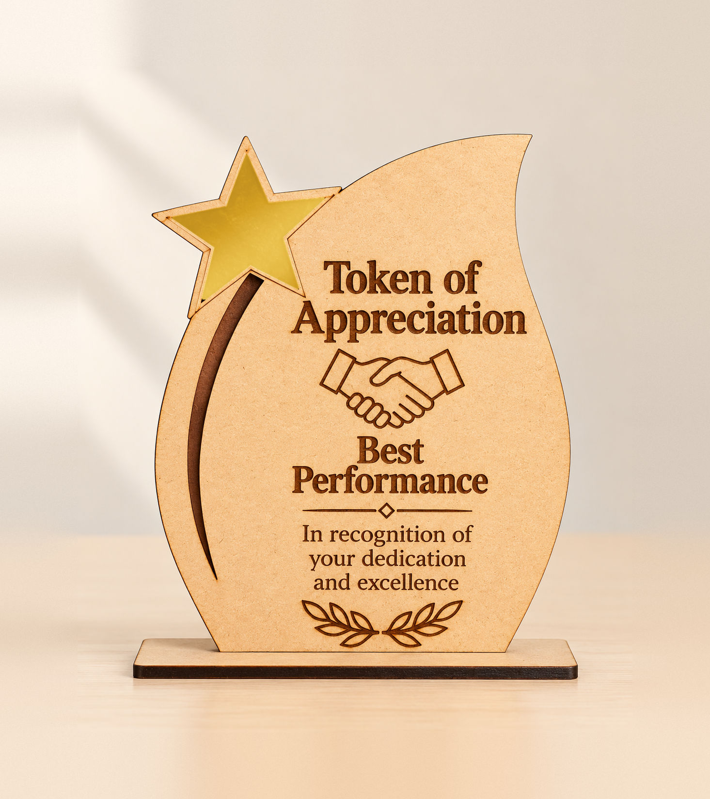 Wooden Token of Appreciation – Best Performance Award