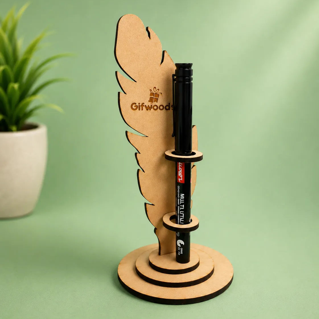 Premium Single Pen Stand Holder with Elegant Design for Office Desk, Study Table & Corporate Gift