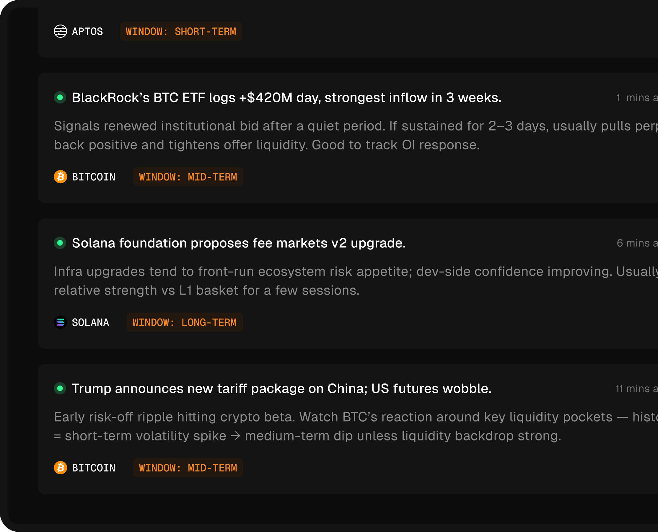 Alpha Signals Interface