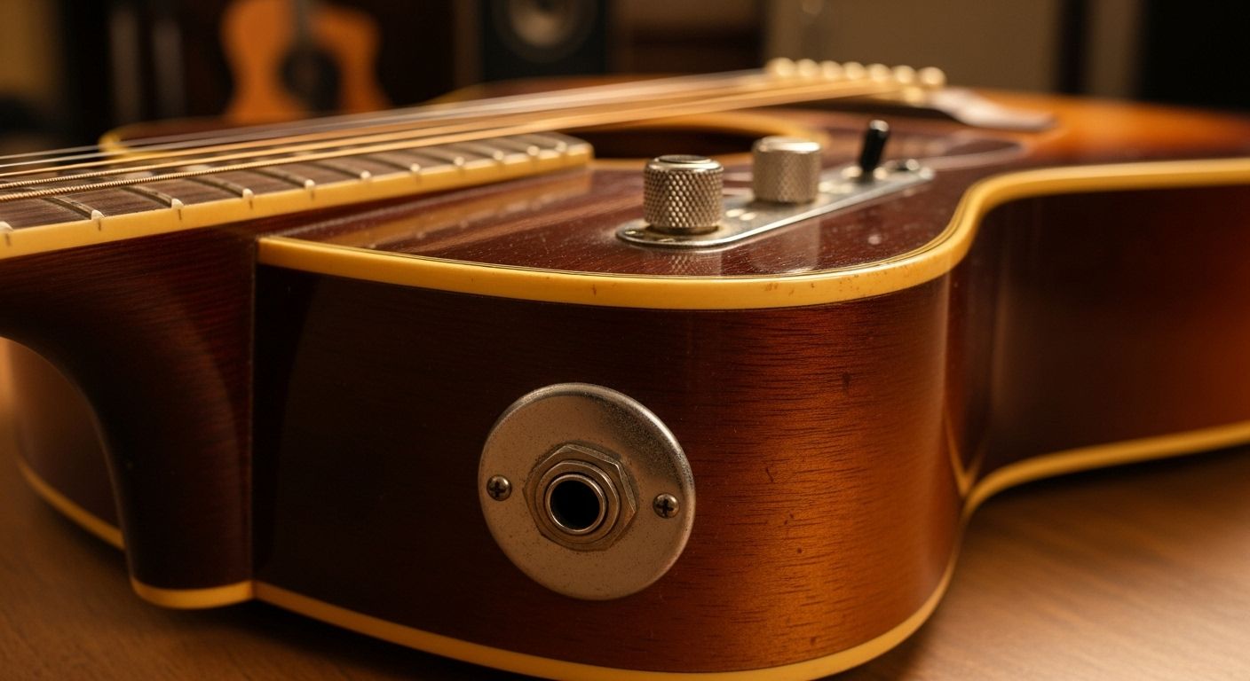 acoustic guitar with amp jack