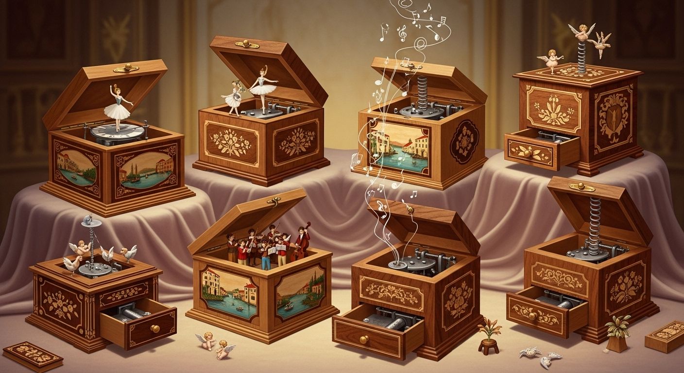 italian inlaid music boxes