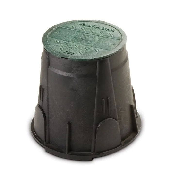 Golf Valve Box 7 Inch Round with Green Lid