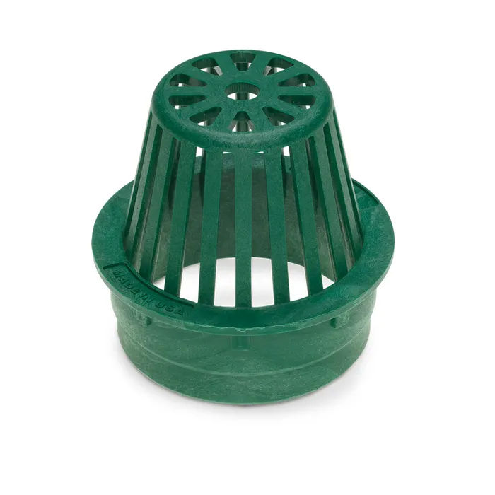 4 inch Plastic Round Atrium Drainage Grate - Green