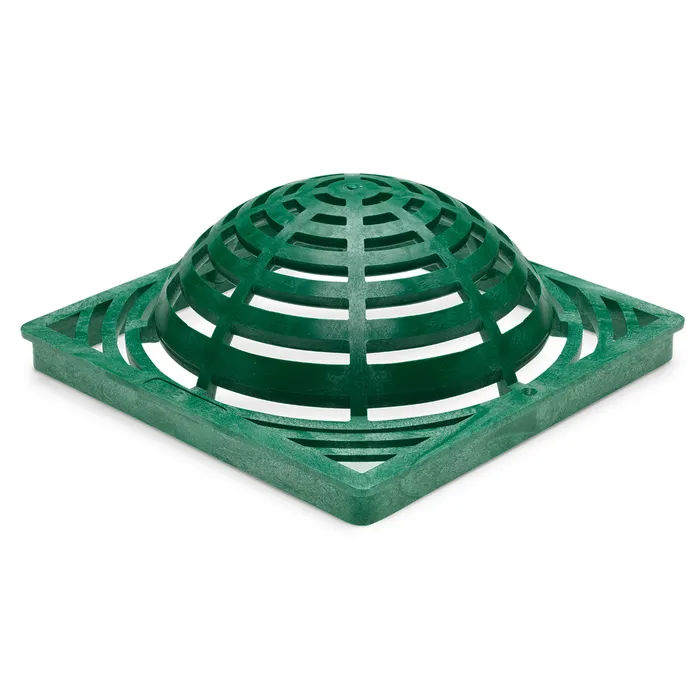 12 inch Plastic Square Atrium Drainage Grate - Green