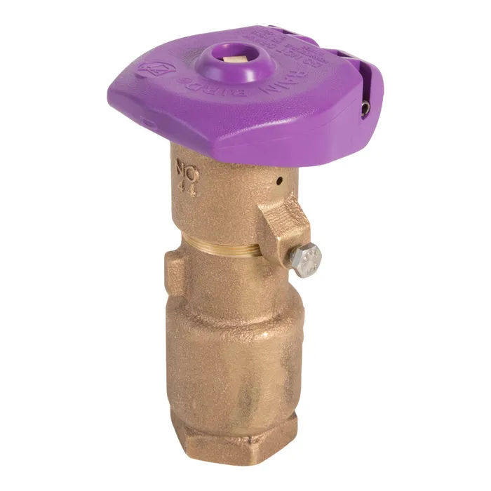 Non-Potable Quick Coupling Valve, 2-Piece Body, Purple Locking Rubber Cover