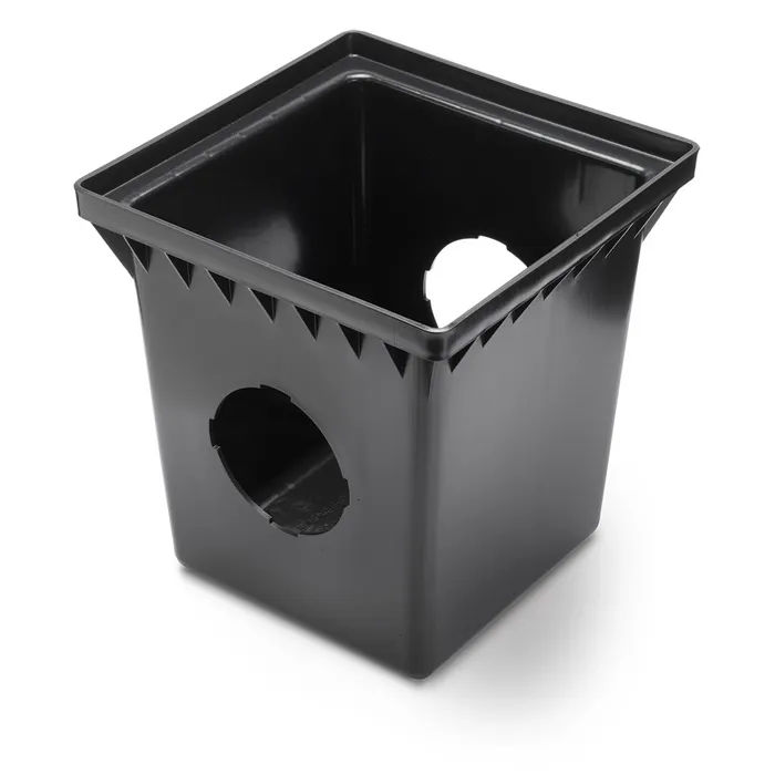 18 Inch Square Drainage Catch Basin - 2 Outlets