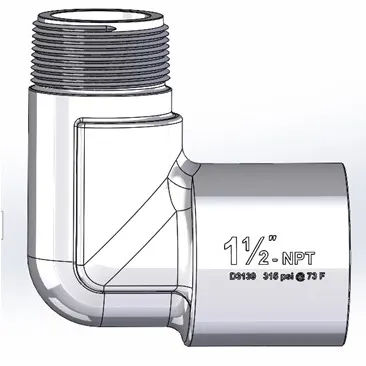 NPT Outlet Elbow 1.5 inch