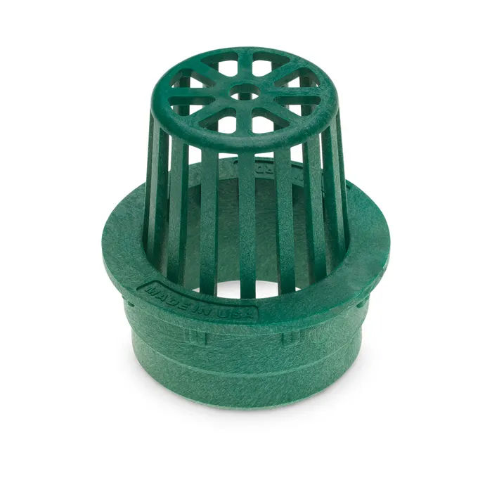 3 inch Plastic Round Atrium Drainage Grate - Green