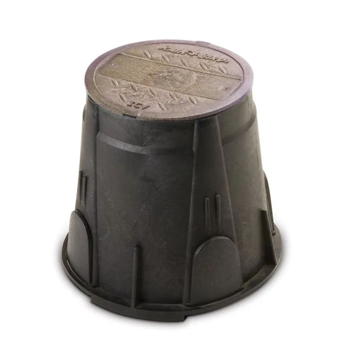 Golf Valve Box 7 Inch Round with Tan Lid