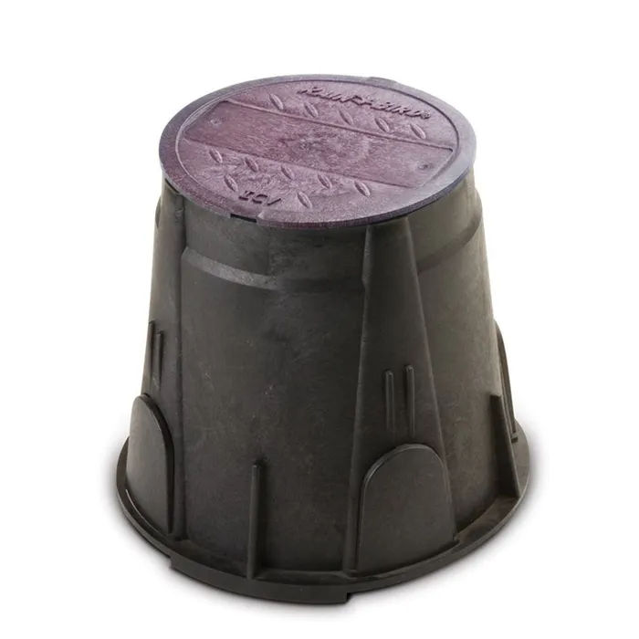 Golf Valve Box 7 Inch Round with Purple Lid