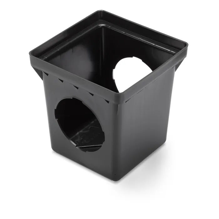 12 Inch Square Drainage Catch Basin - 2 Outlets