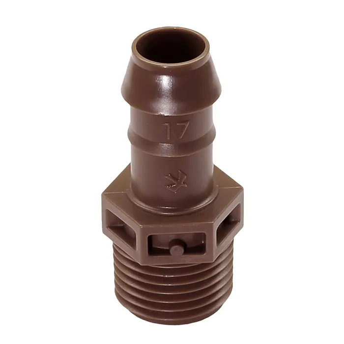 Barb Male Adapter - 17mm x 1/2 in.MPT
