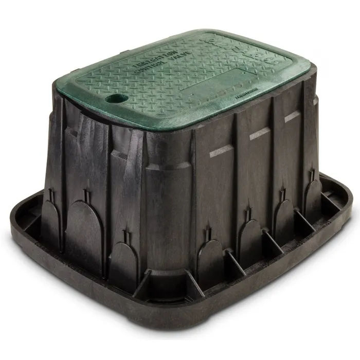 VBREC12 - 12 in.Rectangular Valve Box - Green Lid