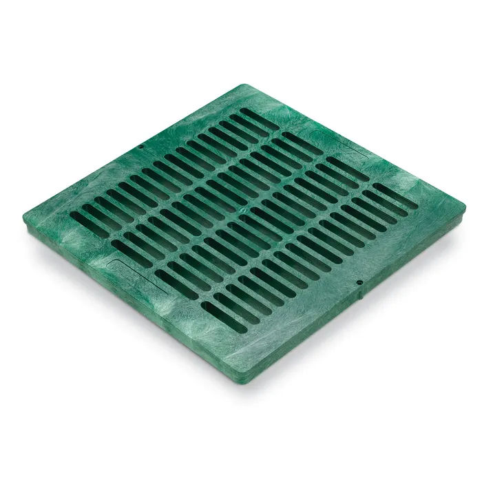 18 inch Plastic Square Flat Drainage Grate - Green