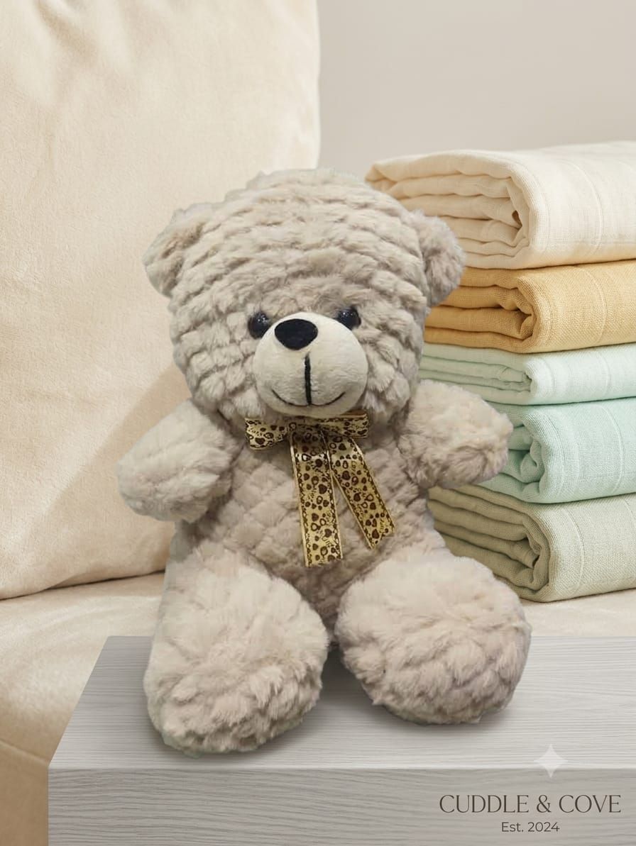 Cuddle & Cove Heritage Oatmeal Waffle-Plush Teddy Bear
