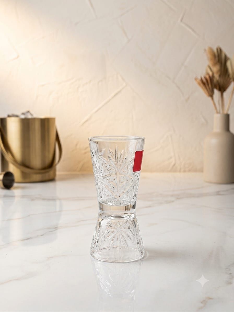 Sovereign Cut-Glass Double Peg Measure & Bar Tool