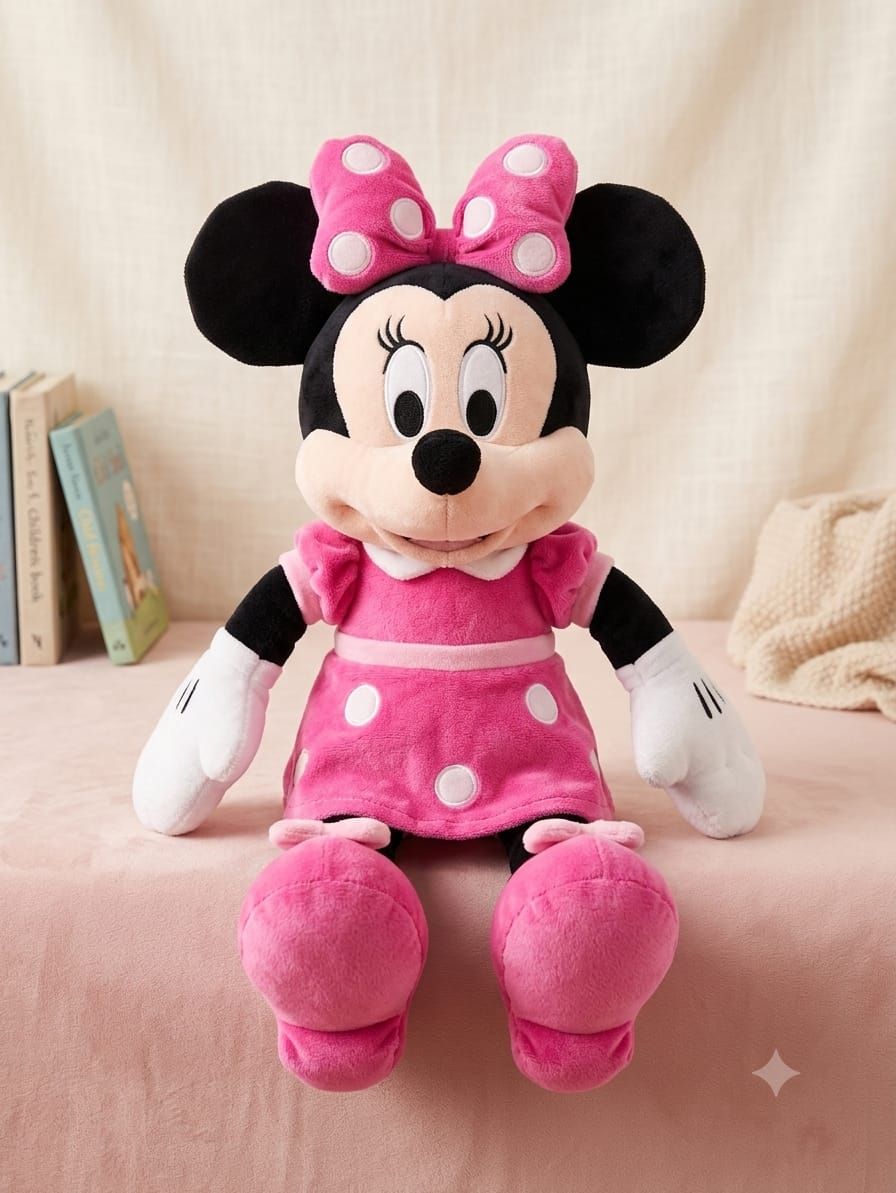 Classic Minnie Mouse Pink Polka-Dot Dress Plush Doll