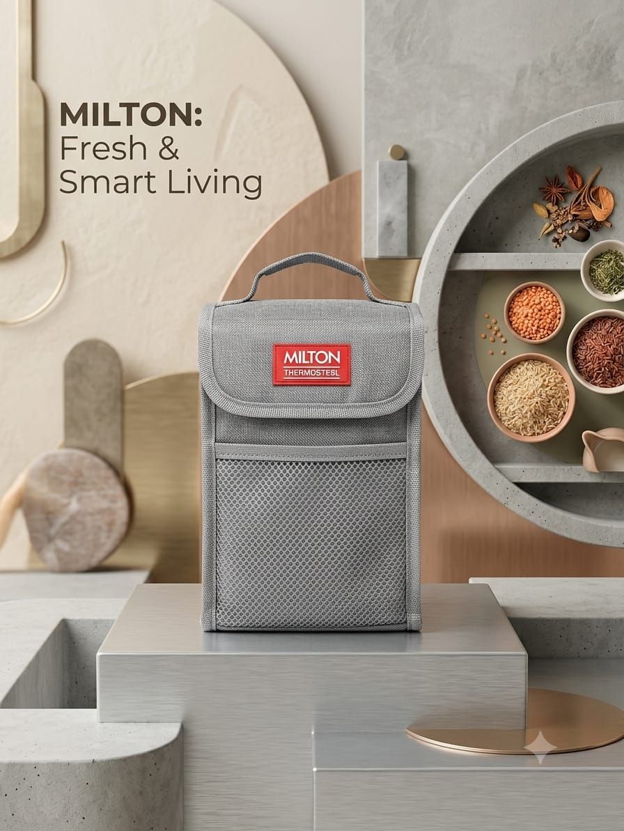 Milton Opus 3 Thermosteel Hot Meal Tiffin Carrier with Cutlery Mesh Pocket