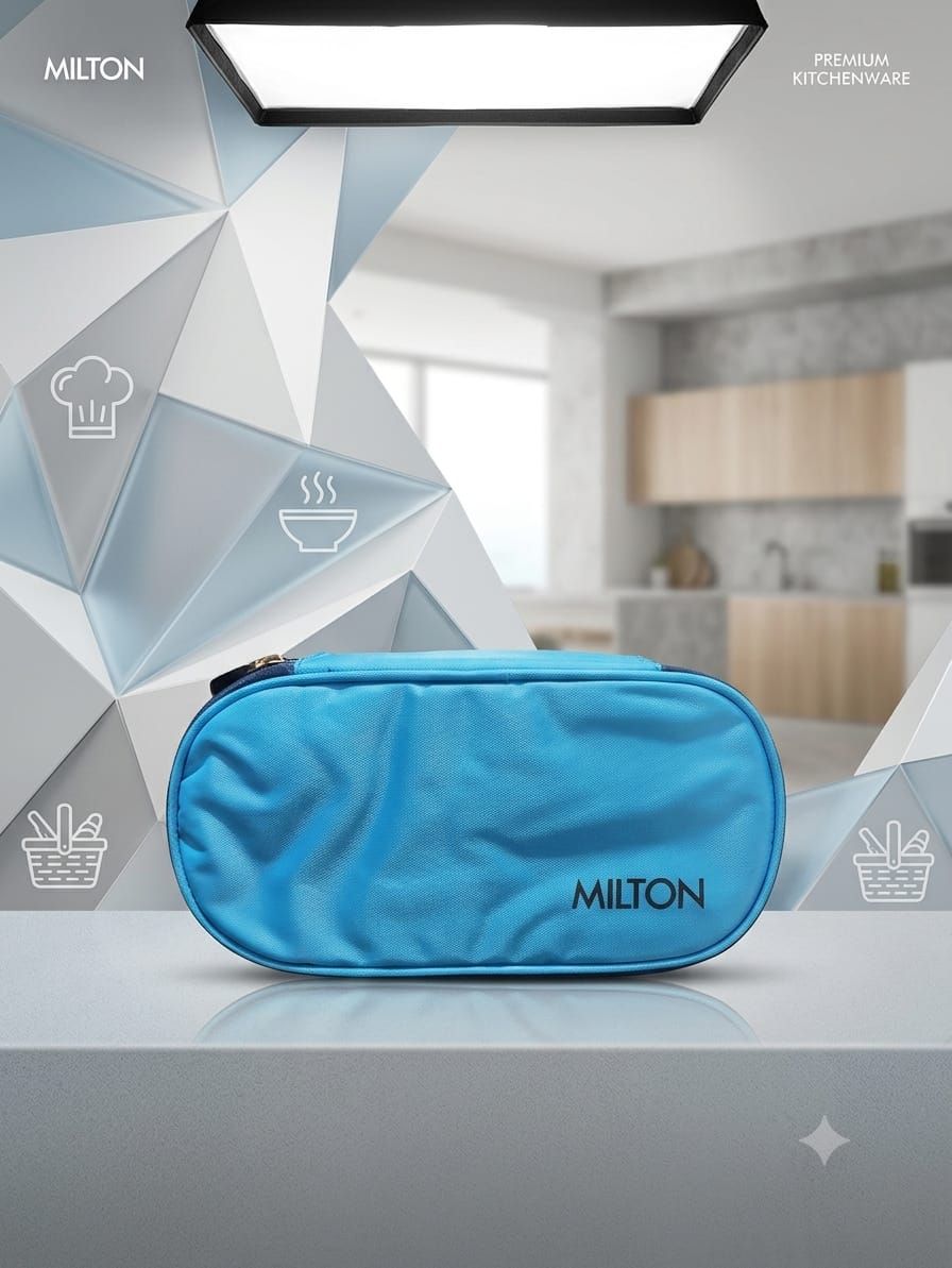 Milton Express Meal Steel Softline Lunch Kit – Special Blue Slim-Fit Tiffin Carrier