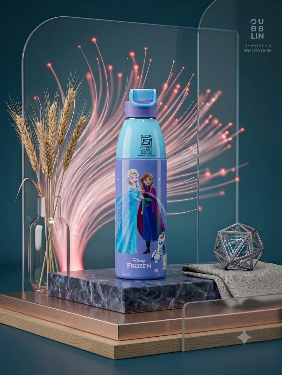 Dubblin Disney Frozen Insulated Stainless Steel Water Bottle (900 ml)