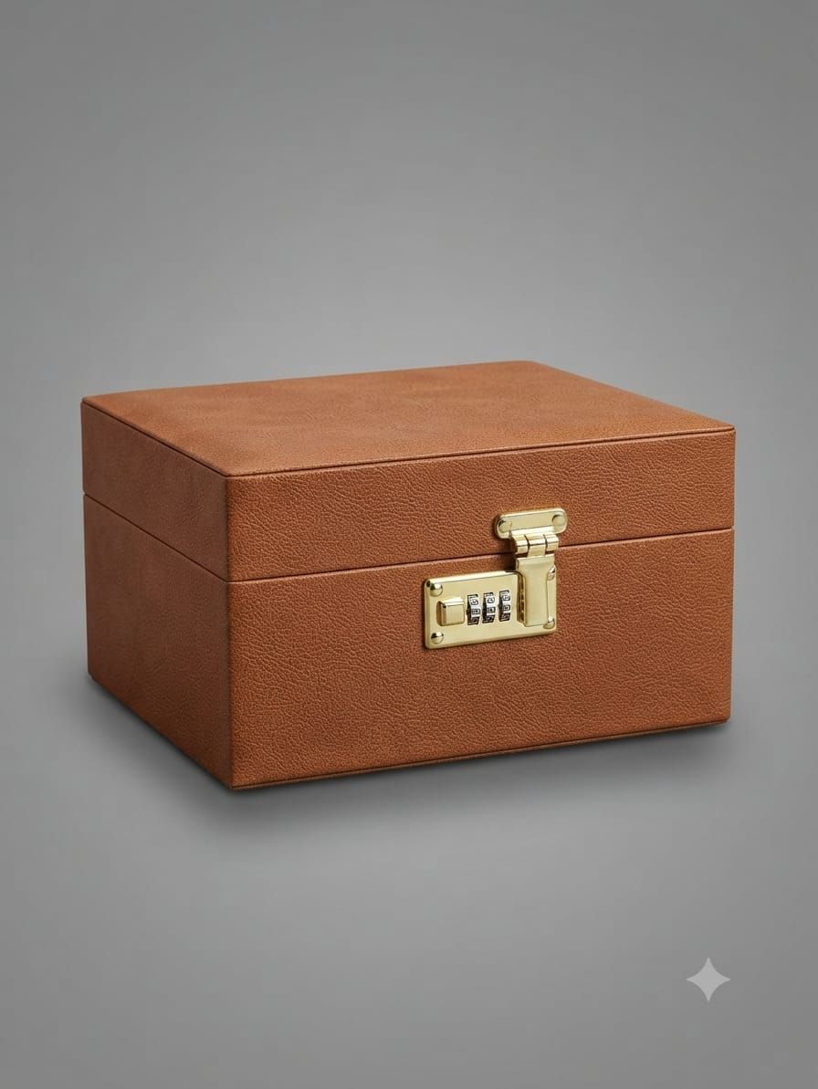 Executive Leatherette Portable Bar Tool Set with Combination Lock Case-1