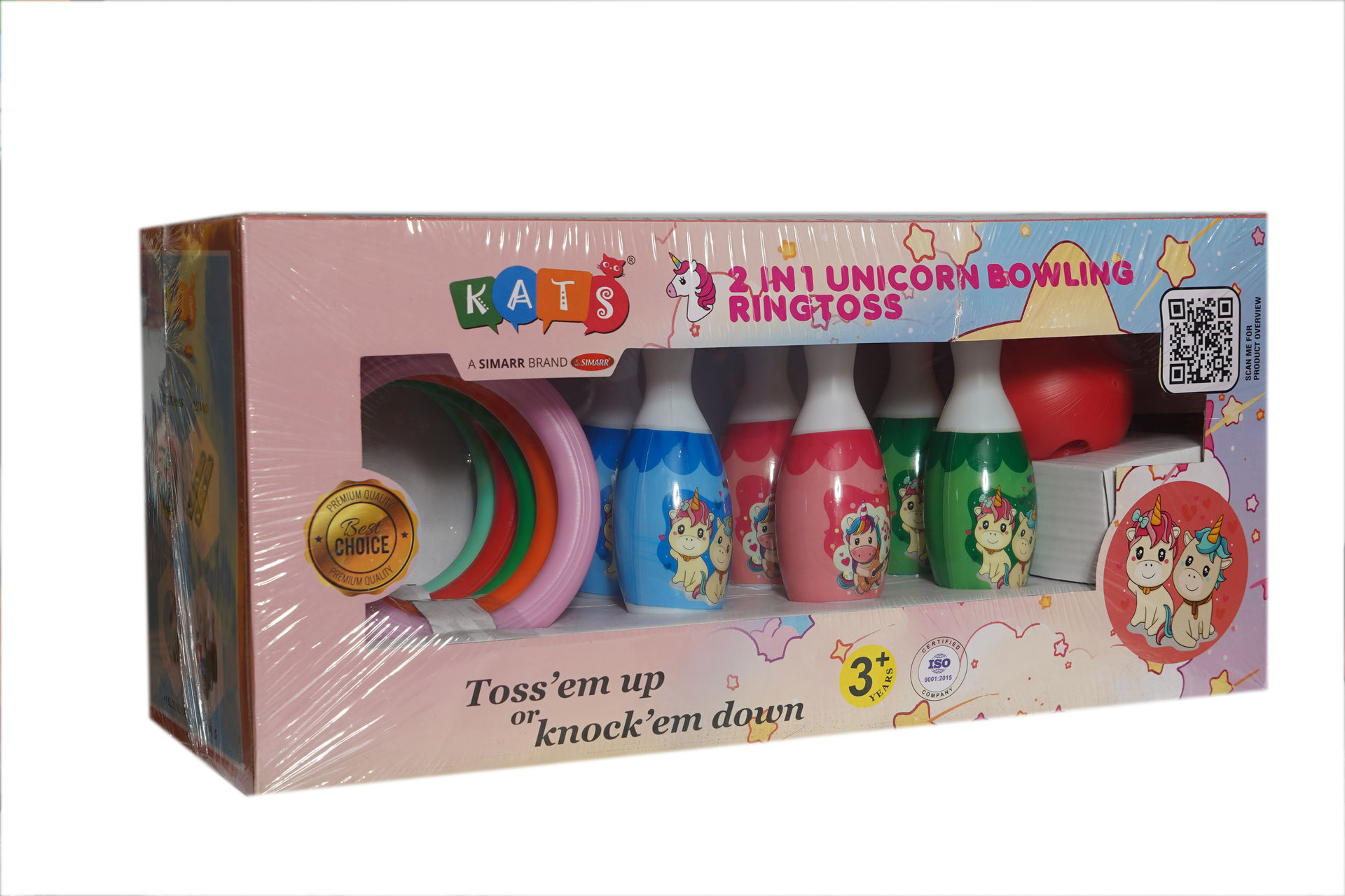 KATS 2 in 1 Unicorn Bowling Ring Toss
