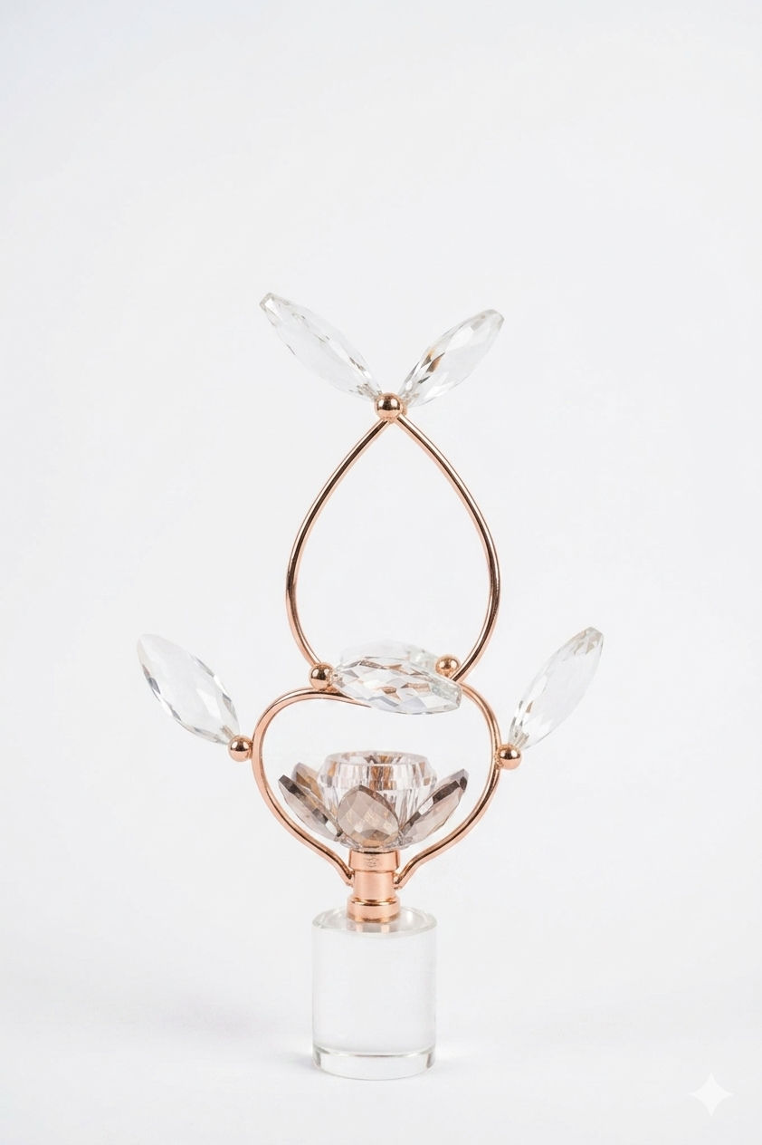 Lotus Votive Crystal and Diamond Candle Stand