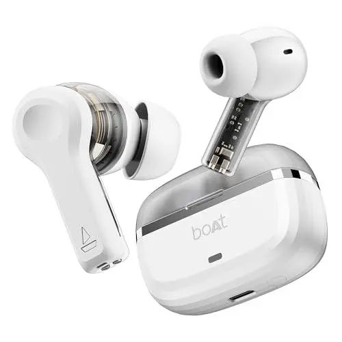 boAt Nirvana Space Truly Wireless in-Ear Earbuds w/ 360º Spatial Audio, ANC (~32dB),100HRS Playback,4 Mics w/AI-ENx™,in-Ear Detection,DLC Drivers, Multipoint Connectivity Ear Buds TWS — photo 8 of 9